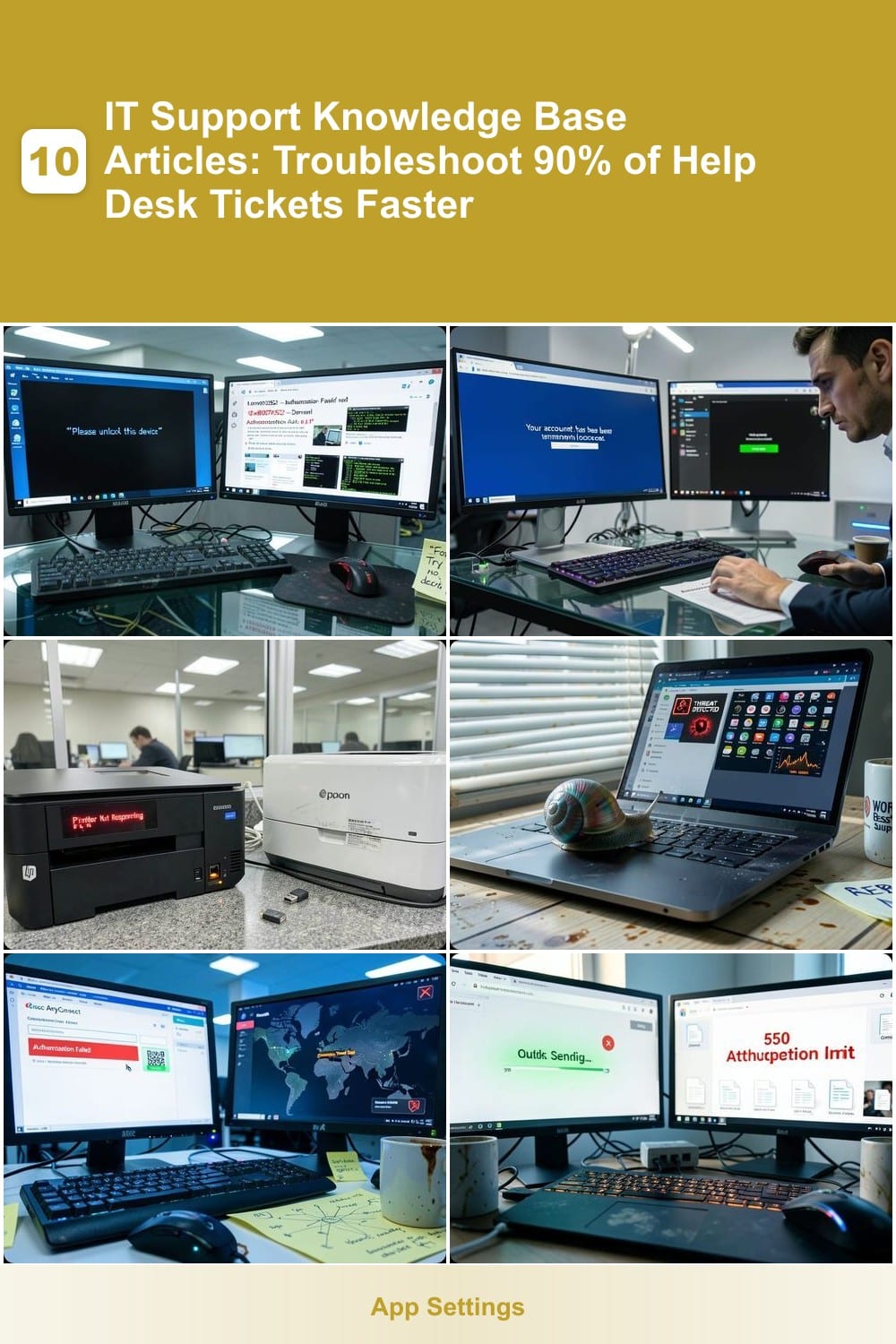 10 IT Support Knowledge Base Articles: Troubleshoot 90% of Help Desk Tickets Faster
