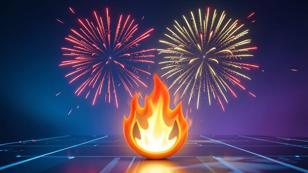 Fireworks Exploding Emoji Chain